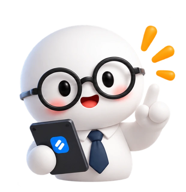 Maskot Finzy gaya SOPAN